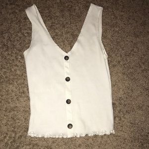 White cropped tank